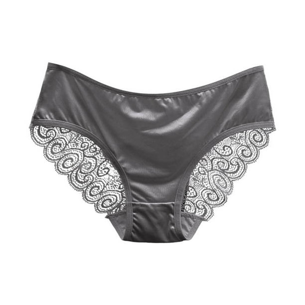 Braguitas de malla sexy con lazo para mujer: satén sin costuras de cintura baja, tallas M-XL con cintura/longitud, diseño triangular color nude