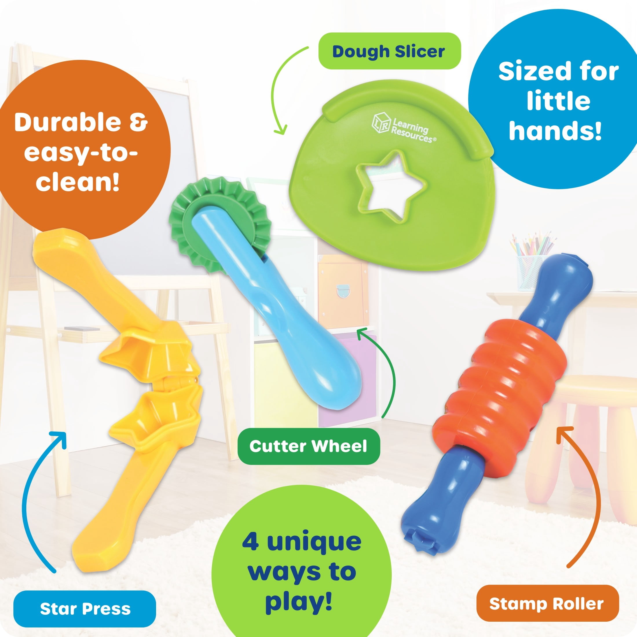 Learning Resources Helping Hands Tactile Tools, Sensory Fidget Toys, Fine Motor Skills, Ages 3+