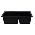 thumbnail image 2 of Pemberly Row Black 33" Double Bowl Drop In Granite Composite Kitchen Sink, 2 of 9