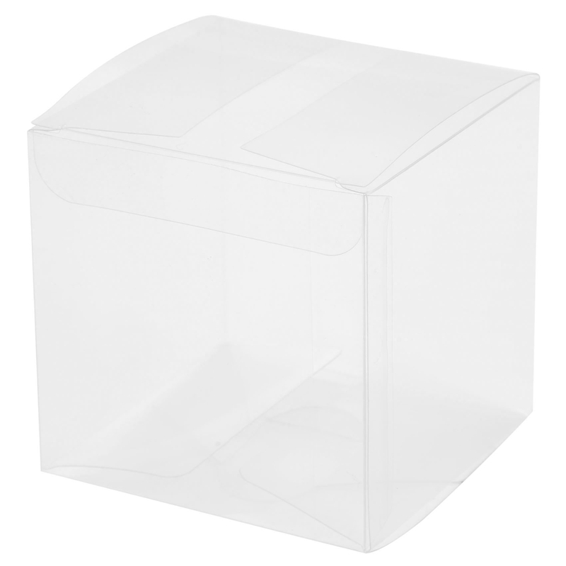 Clear Favor Boxes 3 x 3 x 3 Inch Plastic Gift Boxes Mini Transparent