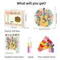 thumbnail image 2 of Latch Hook Rug Kit Guitar and Music Notation Surrouded by Flowers Stamped Handmade Round Shape Carpet Crochet Yarn Craft DIY Hook and Latch Door Mat Tapestry for Christmas Home Floor Decor 50x50cm(2), 2 of 7
