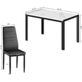 thumbnail image 4 of AWQM 5 Piece Modern MDF Dining Table Set, Black/White, 4 of 8