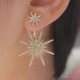 thumbnail image 1 of Women Elegant Crystal Rhinestone Ear Stud Star Diamond Earring Fashion Jewelry,1pc, 1 of 4