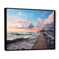 thumbnail image 2 of Designart "Pier peaceful Horizon II" Coastal Pier Floater Framed Wall Art Print, 2 of 7