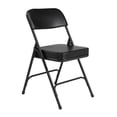 thumbnail image 3 of 2 Pack Metal Folding Chairs with Padded Seat and Back, for Home and Office, Indoor and Outdoor Events Party Wedding, Black, 3 of 8