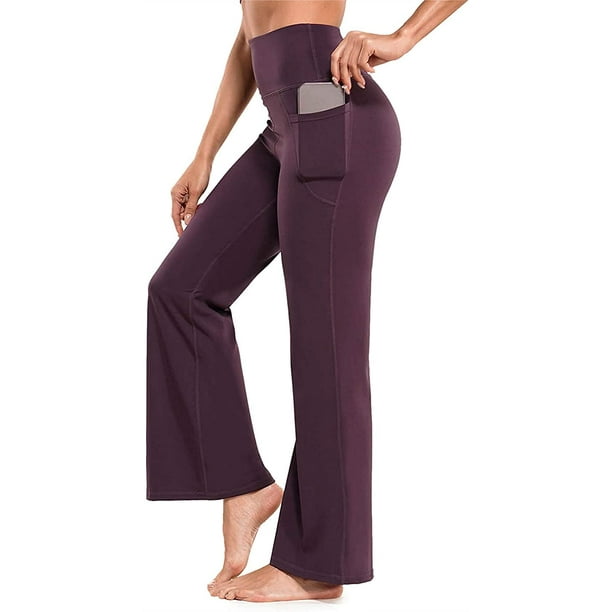 Bootcut Yoga Pants for Women Flared Leggings with Pocket Bootleg Casual  Lounge Pants Work Pants Sweatpants 