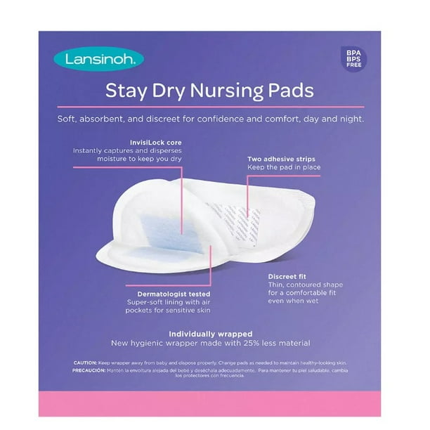 Lansinoh Stay Dry Disposable Nursing Pads for Breastfeeding, 200