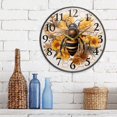 thumbnail image 6 of Bee with Honey Wall Clocks Battery Operated 11.9 Inch Round Clock Acrylic Silent Non-Ticking Bedroom Living Room Decorative Clocks, 6 of 10