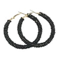 thumbnail image 4 of Jumpingount 1 par de pendientes de cuentas exquisitos redondos universales gotas para los oídos accesorio de moda día de san valentín para Negro/6CM 10Conjunto, 4 of 6