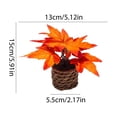 thumbnail image 3 of Fall Decorations for Home with 6-Inch Artificial Maple Leaf Potted Plant, Fall Table Centerpiece for Autumn Harvest Ambiance, Thanksgiving Table Decor Housewarming Gift, 1 Count, 3 of 6