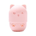 thumbnail image 1 of PENGXIANG Washable Reusable Cat Shape Makeup Sponge Holder Cosmetic Sponge Drying Holder Rack Silicone Travel Case, 1 of 5