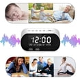 thumbnail image 2 of despertador, despertador para dormitorio, blanco, despertador para personas que duermen mucho, radio despertador, 2 of 5