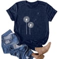 thumbnail image 2 of Blusa de manga corta con cuello redondo y estampado de tallas grandes para mujer OAVQHLG3B Store  lin121212, 2 of 4