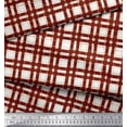 thumbnail image 2 of Soimoi Red Poly Georgette Fabric Gingham Check Fabric Prints By Yard 42 Inch Wide, 2 of 3