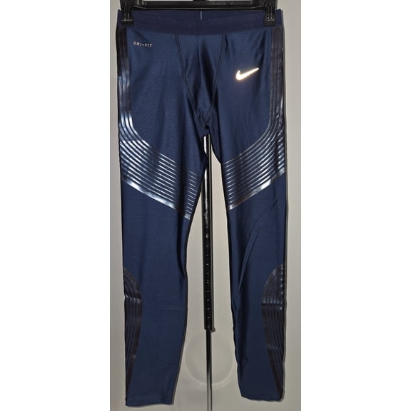 BRANDED ATHLETIC RUNNING TIGHT SIZE L NAVY BLUE 717750-411