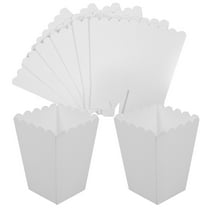Zehuanyu 40pcs White Popcorn Boxes Disposable Cardboard Popcorn Bags Cardboard Snack Containers Night Theater and Home Party Supplies