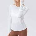 thumbnail image 6 of aidice Workout Tops for Women Running Crewneck Long Sleeve Fitting Shirts Breathable Athletic Gym Tops, 6 of 9