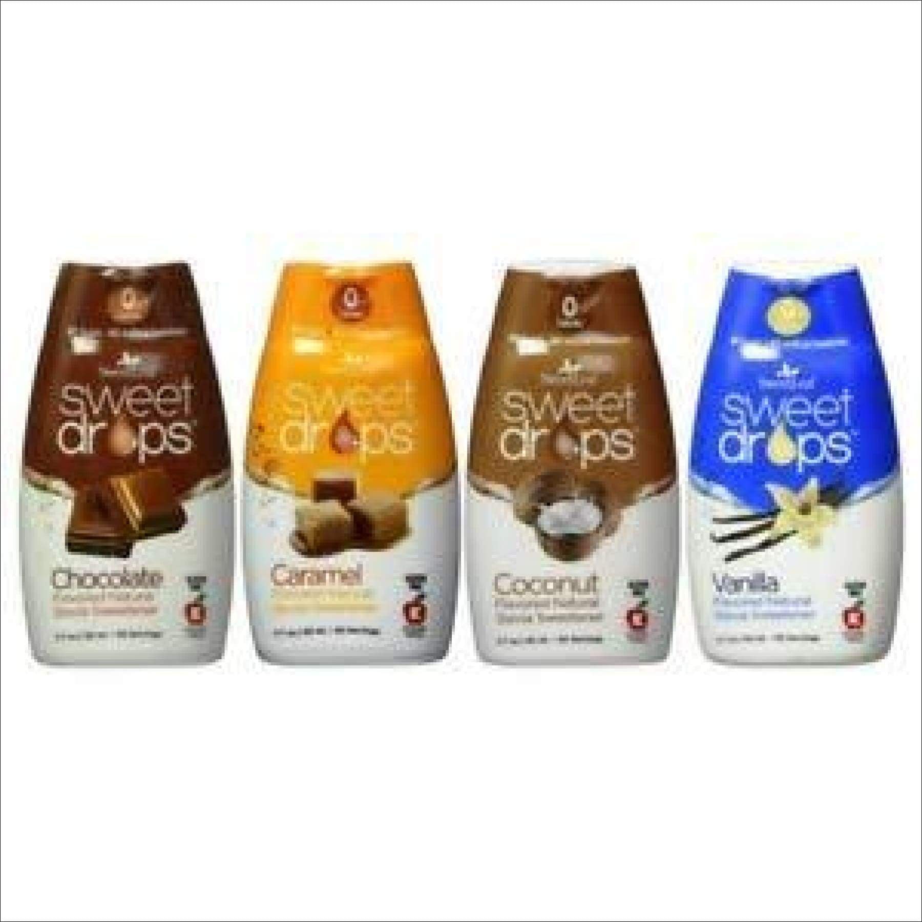 SweetLeaf Sweet Drops Flavored Stevia Sweetener 4 Flavor Variety Bundle