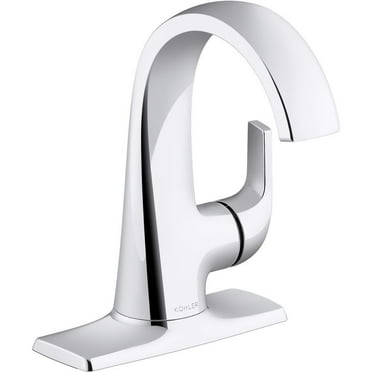 Cursiva Single Handle Single Hole Bathroom Faucet in Polished Chrome