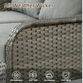 thumbnail image 7 of Toject 2 Pieces Patio Furniture Set, All-Weather Wicker High Back Outdoor Chairs, Rattan Patio Conversation Set with Cushions for Backyard, Porch, Garden (Dark Gray), 7 of 7