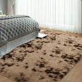 thumbnail image 3 of FairOnly Brown 8'x10'Washable Silk Wool Tie-Dye Area Rug for Bedroom Non Slip Ultra Soft Indoor Rug for Living Room Dining Room, 3 of 7