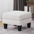 thumbnail image 4 of Fabric Ottoman Beige Versatile Footrest & Storage, 4 of 10