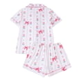 thumbnail image 3 of DHFJKG Womens Pajama Sets Short Sleeve Sleepwear With Shorts 2 Piece Loungewear Comfortable Button Down Lapel Shirt Comfy Nightwear, 3 of 9