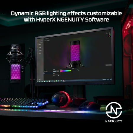 HyperX QuadCast S RGB USB Condenser Microphone - Black