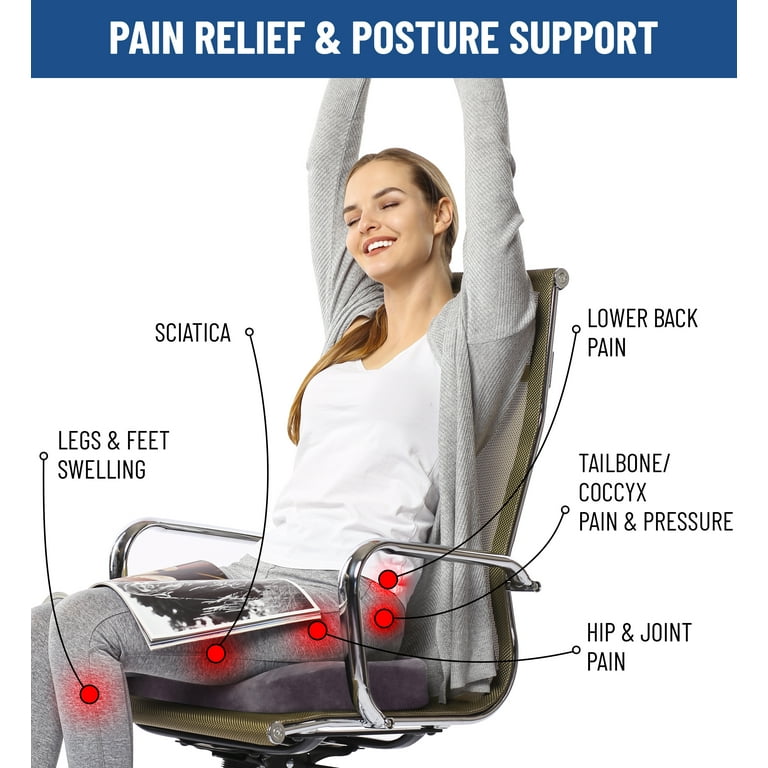 Everlasting comfort memory foam coccyx seat cushion for office chair sale