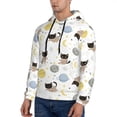 thumbnail image 3 of Fotbe Men's Hoodie with Cute Cat Pattern - Kangaroo Pocket Pullover Hooded Sweatshirt, Perfect for Daily Wear, Travel, and Home-XX-Large, 3 of 7