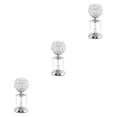 thumbnail image 3 of Wweixi Luxury Crystal Candle Holder Pillar Candlestick Ceremony Stand Decor Table Silver S 3Set, 3 of 6
