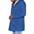 thumbnail image 2 of hopeusince Men's Hooded Cardigan Sweater Long Sleeve Button Up Slim Fit Winter Warm Outwear Overcoat with Pockets Blue L, 2 of 7