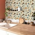 thumbnail image 5 of Mushroom Wallpaper Peel and Stick Vintage Floral Contact Paper 16.9 x 393.7 Boho Self Adhesive Removable Wallpaper Mushroom Forest Decorative Contact Paper for Bathroom Cabinets Vinyl, 5 of 8