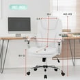 thumbnail image 3 of BestOffice Ergonomic Office Chair, Lumbar Support, Swivel Rolling for Men, Women(White), 3 of 7