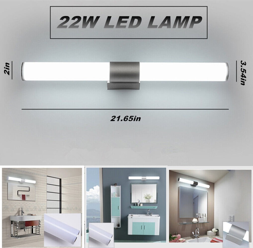 COSTYLE LED Bathroom Vanity Wall Light Modern Bath Light Bar Mirror Front Lamp Hardwired