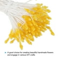 thumbnail image 3 of Uxcell 1mm Double Heads Flower Stamen, Artificial Flower Pistil Matt for DIY Christmas Decor, Yellow 450 Pcs, 3 of 5