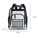 thumbnail image 3 of Mochila transparente de PVC con cremallera para mujer y hombre, color negro, 3 of 9
