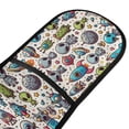thumbnail image 2 of Dailycode Double Sided Oven Mitt with Loop Heat Resistant Kitchen Long Potholders 7" x 35" Cartoon Alient and Rocket, 2 of 6