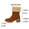 thumbnail image 3 of Winter Boots for Women Snow Boots Suede Waterproof Warm Hiking Boots Lace Up Anti-Slip Outdoor Ankle Boots, 3 of 6