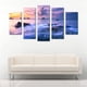 thumbnail image 2 of Juego de Cuadros Decorativos, Playa Costa Violeta y Estilo Onírico, 5 Piezas, Ideal para Recámara y Sala, 150x80cm, 2 of 5