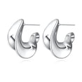 thumbnail image 1 of Pendientes de oro gruesos Pendientes de aro de oro para mujer Pendientes llamativos de oro Pendientes cuadrados gruesos de oro Regalos de joyería para niñas, 1 of 5