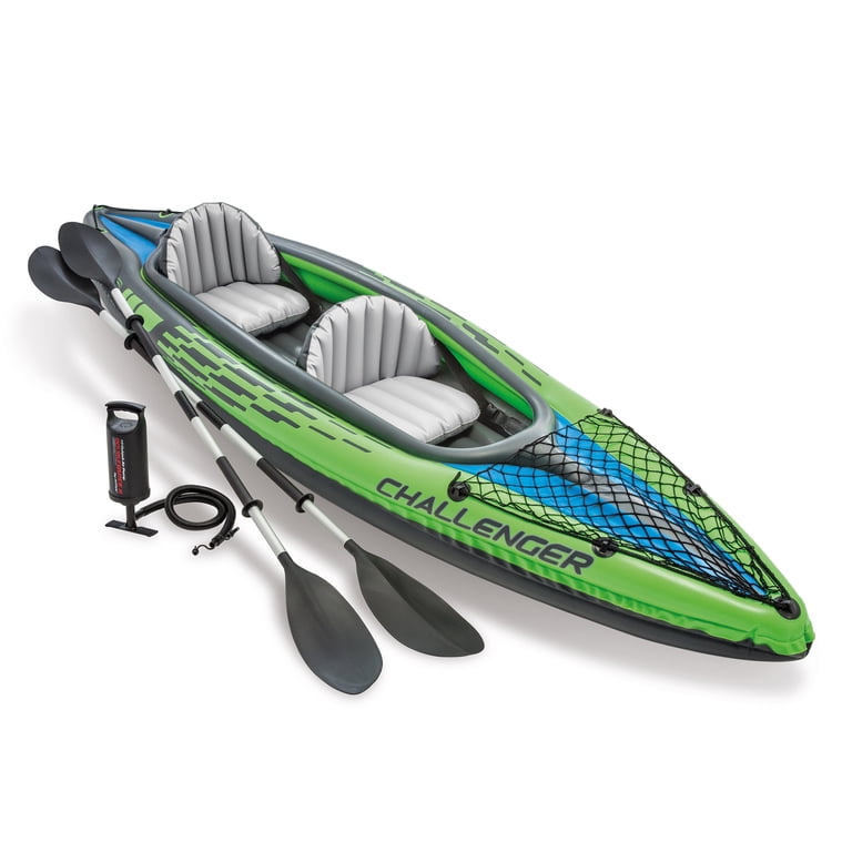 INTEX Challenger K2 インフレータブルカヤック Intex Challenger K2 2-Person Inflatable Kayak with Oars & Pump