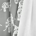 thumbnail image 7 of Lush Decor Elephant Parade Room Darkening 84" x 52" Gray Metal Grommets 2-Pc Set Window Panel, 7 of 7