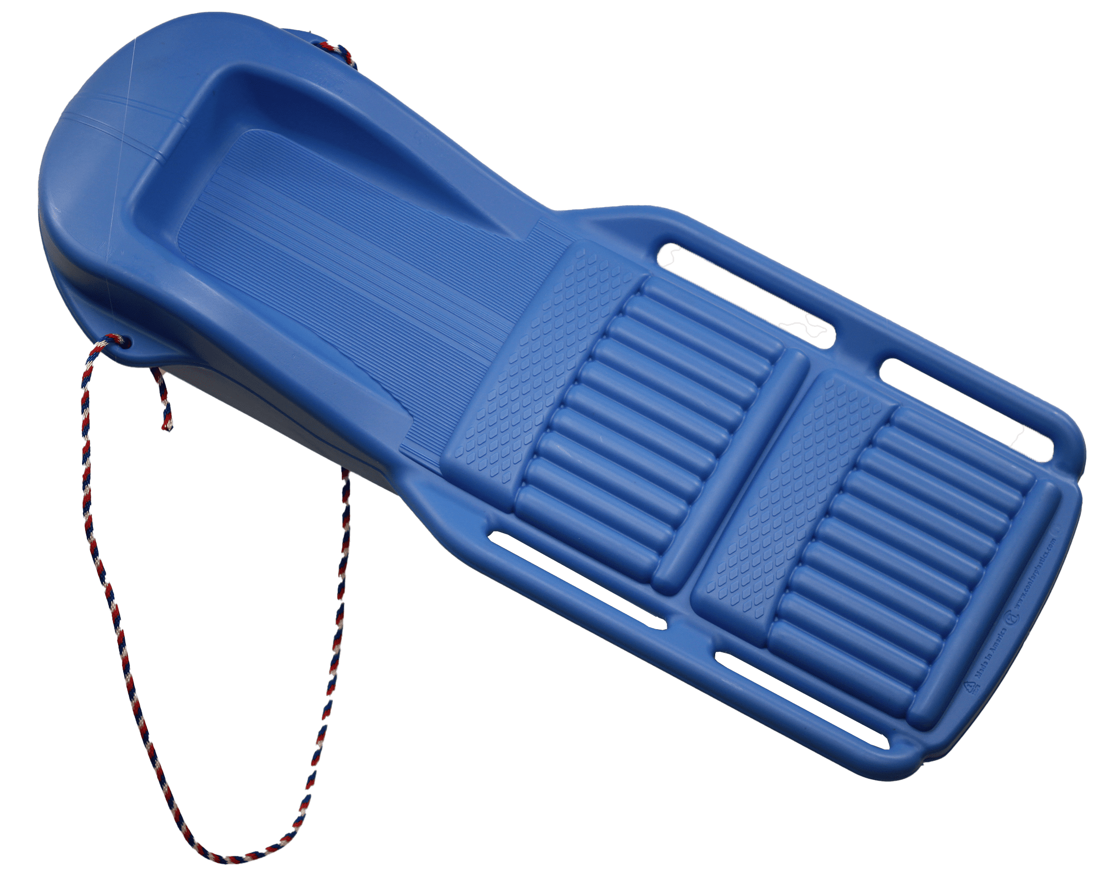The Original Retro Racer Snow Sled by Confer Plastics, Durable Design for All Ages, Made in USA. - Cool Blue