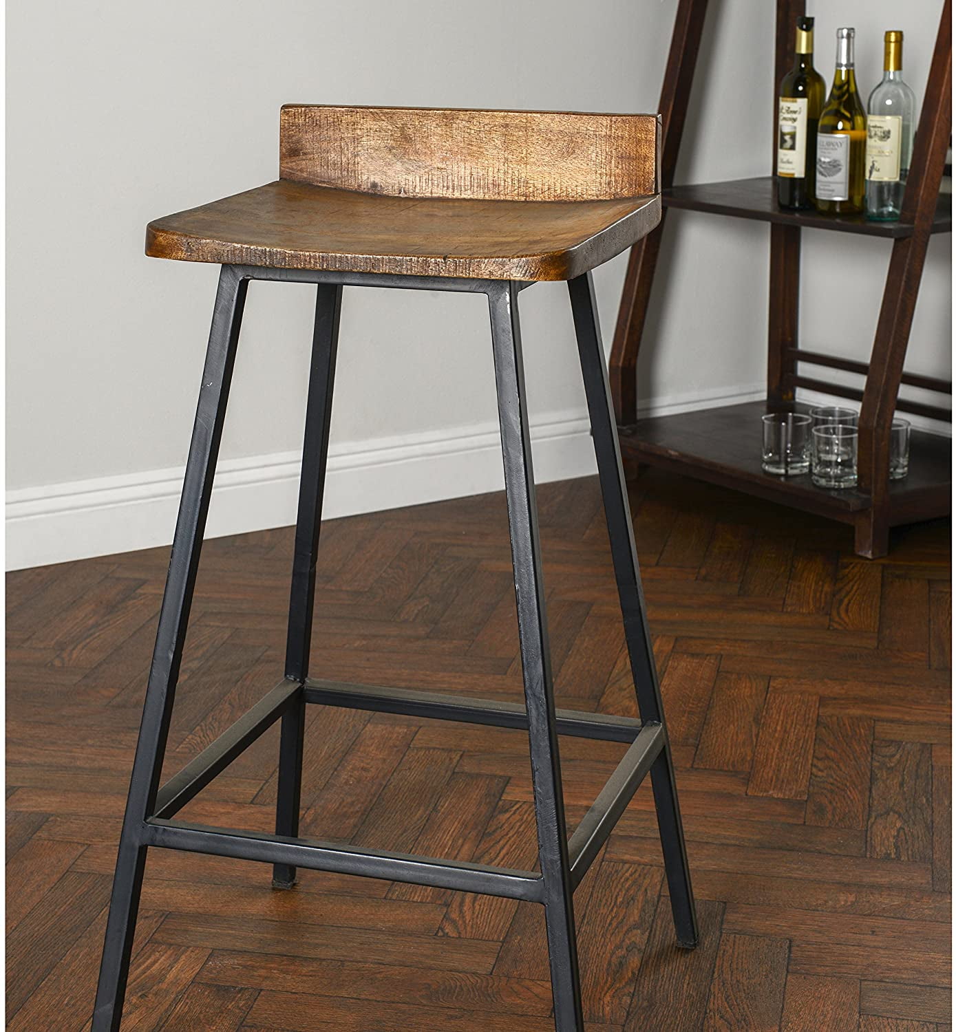 mango wood counter stool