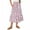 Pink, variant on Women’s High Waist Tiered A Line Midi Skirt with Elastic Waistband and Floral Print Suitable for Daily Wear and Outings Pink 2XL