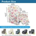 thumbnail image 3 of Renewold Butterfly Pink Oversized Recliner Cover Anti-Slip Lazyboy Cover 4 Pieces Soft Recliner Couch Cover Stay in Place Furniture Protector for Reclining Chair, 3 of 8