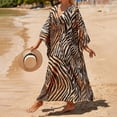 thumbnail image 4 of WILLBEST Trajes de Baño Niña Natación Vestido Largo Playero Con Cuello En V y Estampado Floral Para Mujer, Traje de Baño Ligero Para Fiesta En La Piscina de Verano, 4 of 9