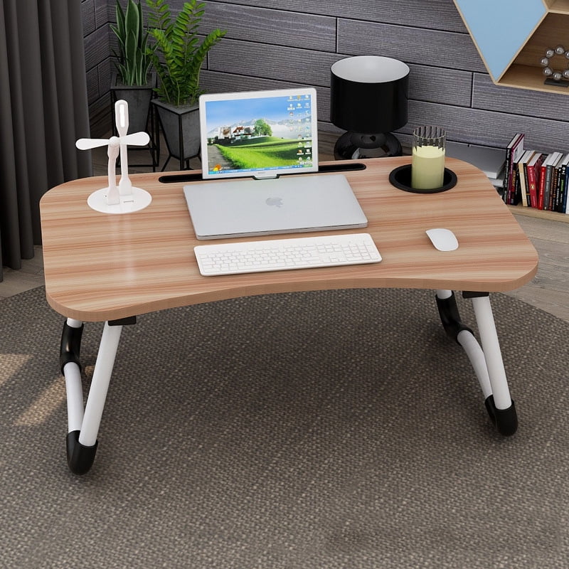 Folding Laptop Desk Notebook Computer Desk Breakfast Serving Bed Trays
