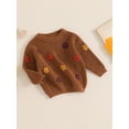 thumbnail image 3 of Nygoyerh Baby Girls Boys Sweater Long Sleeve Crew Neck Flower Pullover Sweater Newborn Infant Clothing for Fall 1M-3T, 3 of 7